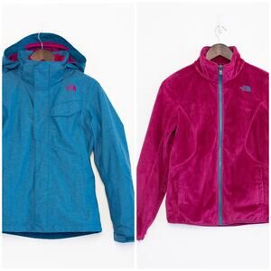 The North Face Alpine Moonstruck 3 in 1 Winter Jacket Coat Snow Teal Blue Small